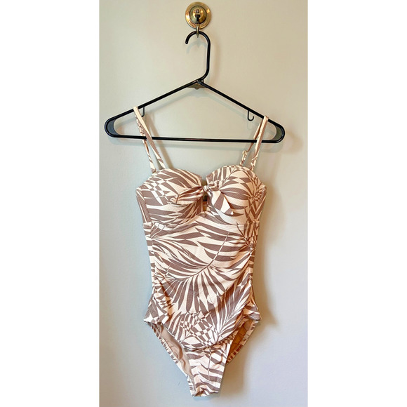 Kona Sol Other - Kona Sol TROPICAL Print Pique Bandeau Swimsuit, Vacation, Resort, Swim, Summer S